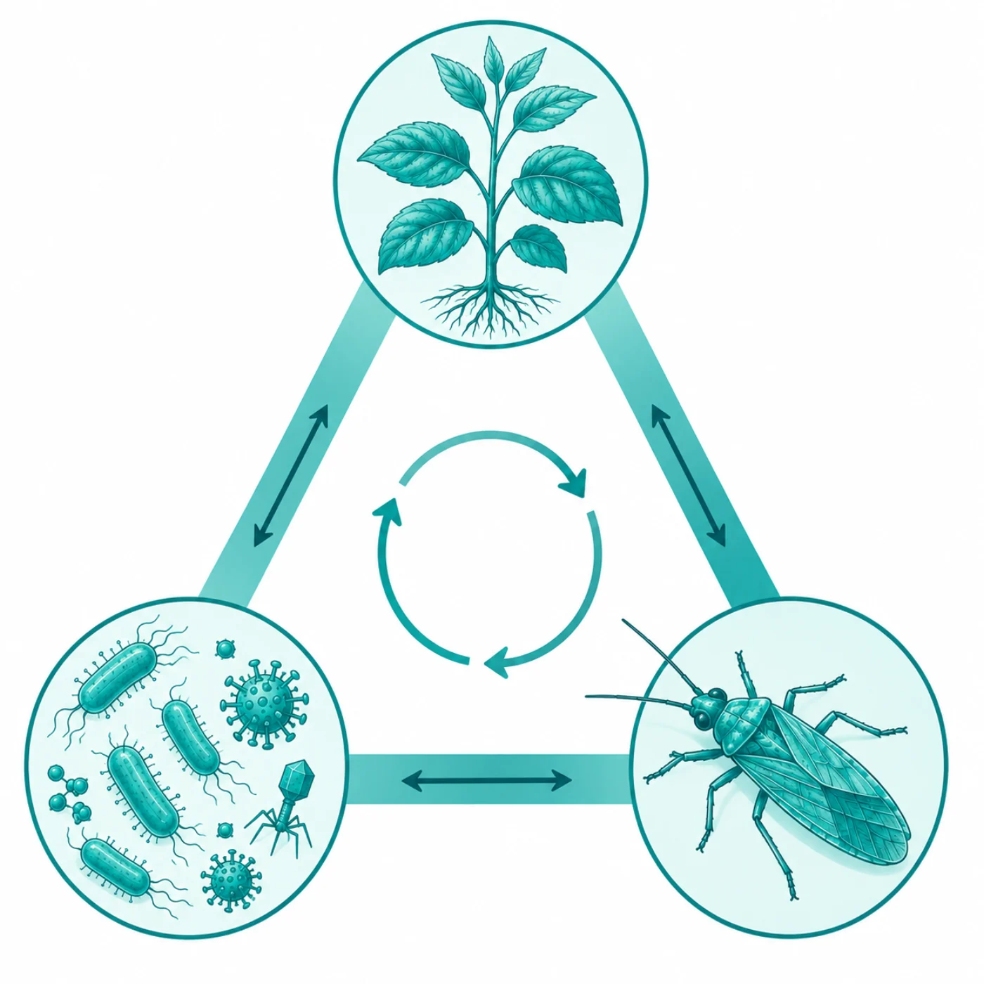 Plant-vector-microorganism interactions.
